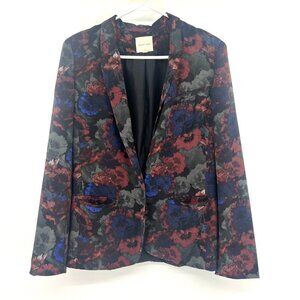 Silence and Noise Dark Floral One Button Blazer Women's Medium